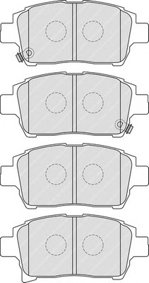 Комплект тормозных колодок, дисковый тормоз FERODO FDB1985 - Фото #1