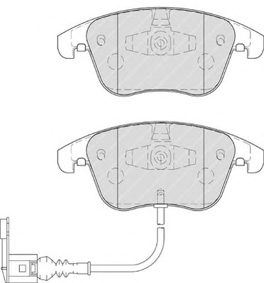 Комплект тормозных колодок, дисковый тормоз FERODO FDB4057 - Фото #1