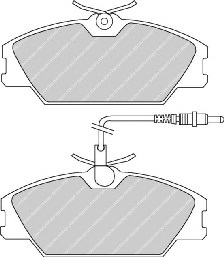 Комплект тормозных колодок, дисковый тормоз FERODO FDB406 - Фото #1