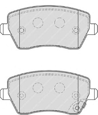 Комплект тормозных колодок, дисковый тормоз FERODO FDB4069 - Фото #1