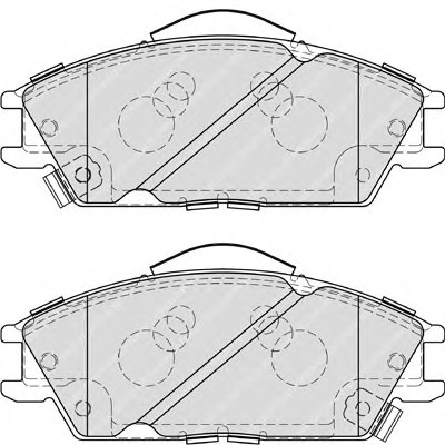Комплект тормозных колодок, дисковый тормоз FERODO FDB4076 - Фото #1