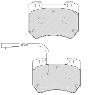 Комплект тормозных колодок, дисковый тормоз FERODO FDB4206 - Фото #1