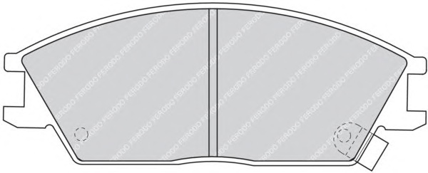 Комплект тормозных колодок, дисковый тормоз FERODO FDB435 - Фото #1