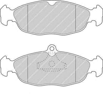 Комплект тормозных колодок, дисковый тормоз FERODO FDB732 - Фото #1