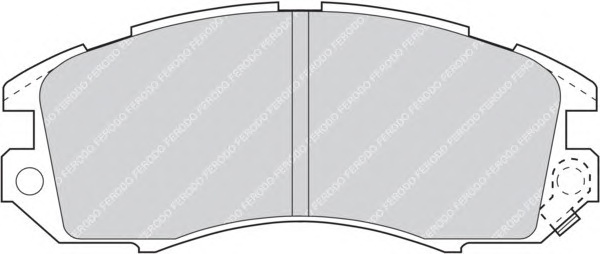 Комплект тормозных колодок, дисковый тормоз FERODO FDB789 - Фото #1