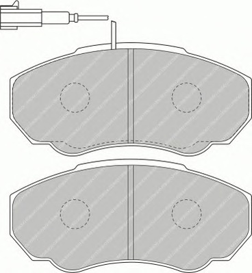 Комплект тормозных колодок, дисковый тормоз FERODO FVR1478 - Фото #1