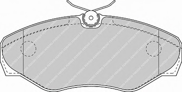 Комплект тормозных колодок, дисковый тормоз FERODO FVR1515 - Фото #1