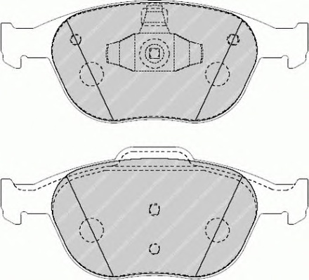 Комплект тормозных колодок, дисковый тормоз FERODO FVR1568 - Фото #1