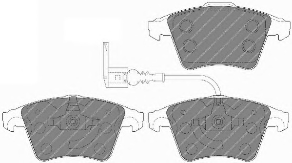 Комплект тормозных колодок, дисковый тормоз FERODO FVR1643 - Фото #1
