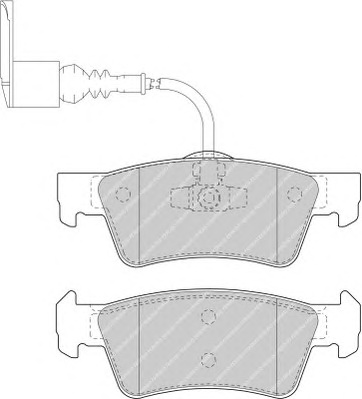 Комплект тормозных колодок, дисковый тормоз FERODO FVR1647 - Фото #1