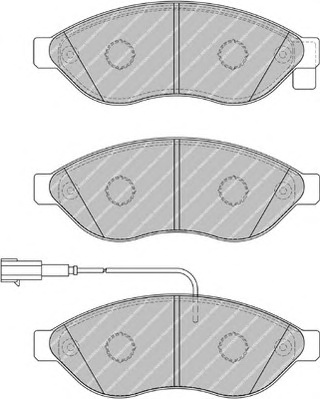 Комплект тормозных колодок, дисковый тормоз FERODO FVR1924 - Фото #1
