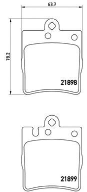 Комплект тормозных колодок, дисковый тормоз BREMBO P 50 033 - Фото #1