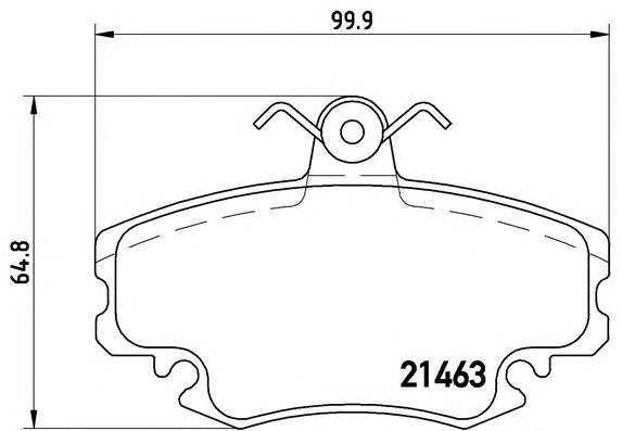 Комплект тормозных колодок, дисковый тормоз BREMBO P 68 038 - Фото #1