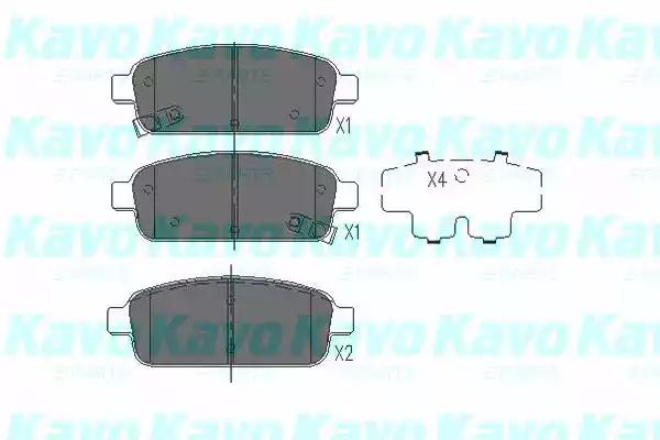 Комплект тормозных колодок, дисковый тормоз KAVO PARTS KBP-1013 - Фото #1