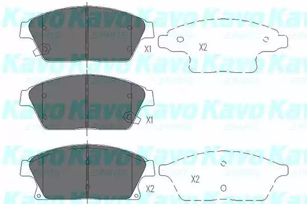 Комплект тормозных колодок, дисковый тормоз KAVO PARTS KBP-1014 - Фото #1