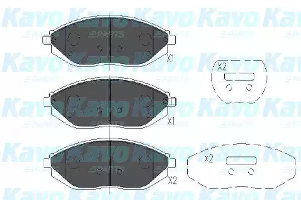 Комплект тормозных колодок, дисковый тормоз KAVO PARTS KBP-1017 - Фото #1