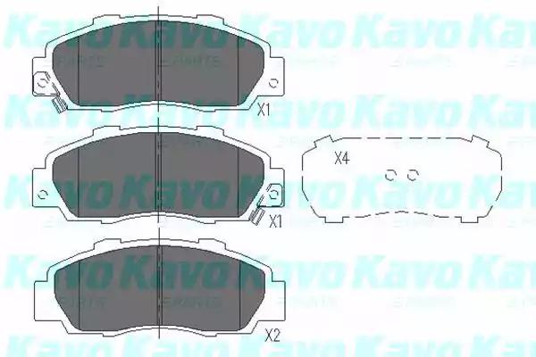 Комплект тормозных колодок, дисковый тормоз KAVO PARTS KBP-2002 - Фото #1