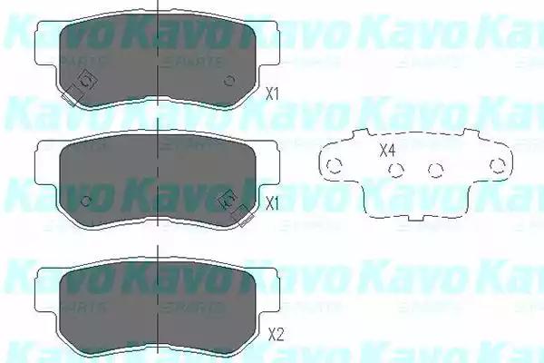 Комплект тормозных колодок, дисковый тормоз KAVO PARTS KBP-3035 - Фото #1