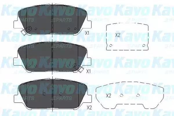 Комплект тормозных колодок, дисковый тормоз KAVO PARTS KBP-3042 - Фото #1