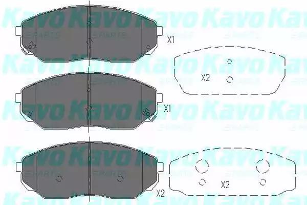 Комплект тормозных колодок, дисковый тормоз KAVO PARTS KBP-4014 - Фото #1