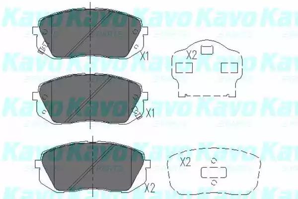 Комплект тормозных колодок, дисковый тормоз KAVO PARTS KBP-4018 - Фото #1