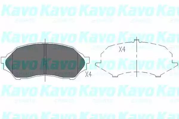 Комплект тормозных колодок, дисковый тормоз KAVO PARTS KBP-4505 - Фото #1