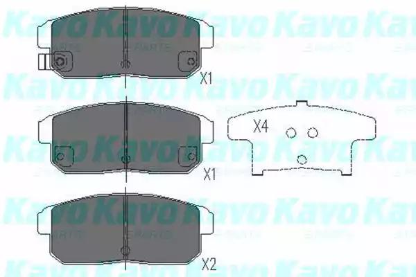 Комплект тормозных колодок, дисковый тормоз KAVO PARTS KBP-4547 - Фото #1