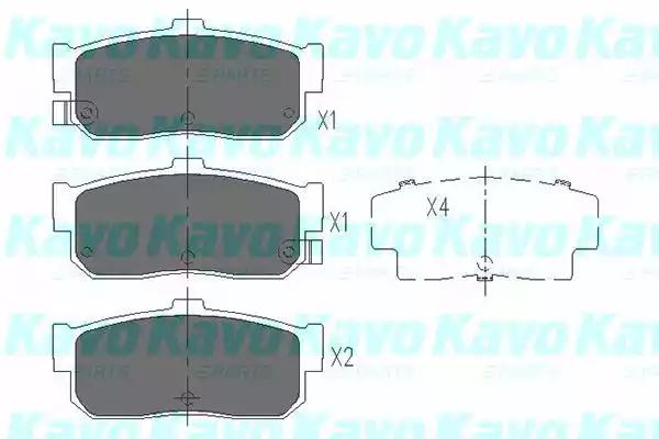 Комплект тормозных колодок, дисковый тормоз KAVO PARTS KBP-6513 - Фото #1