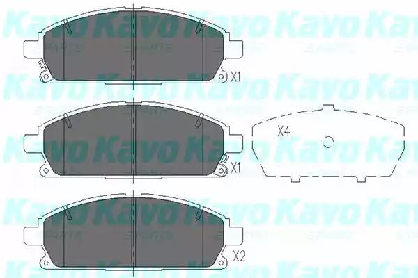 Комплект тормозных колодок, дисковый тормоз KAVO PARTS KBP-6515 - Фото #1