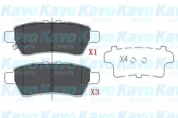 Комплект тормозных колодок, дисковый тормоз KAVO PARTS KBP-6575 - Фото #1