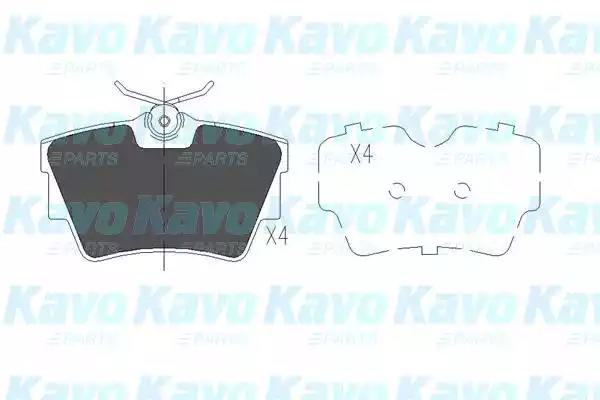 Комплект гальмівних колодок, дискове гальмо KAVO PARTS KBP-6604 - Фото #1