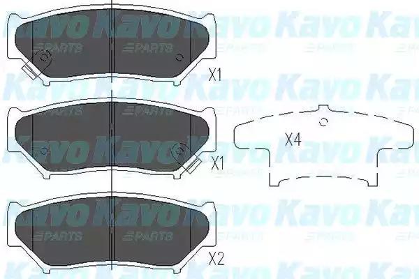Комплект тормозных колодок, дисковый тормоз KAVO PARTS KBP-8505 - Фото #1