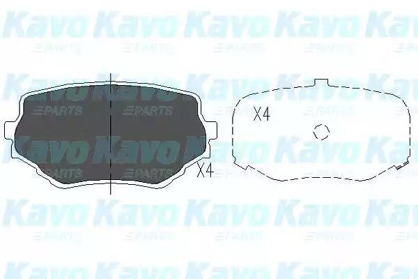 Комплект тормозных колодок, дисковый тормоз KAVO PARTS KBP-8506 - Фото #1