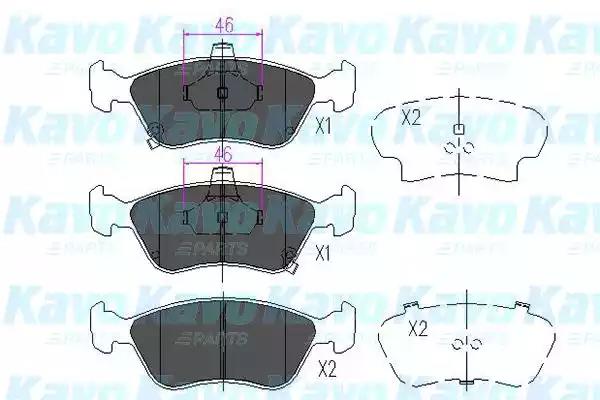 Комплект тормозных колодок, дисковый тормоз KAVO PARTS KBP-9006 - Фото #1