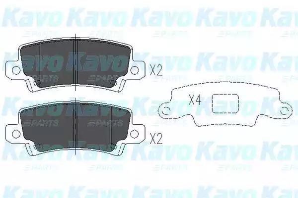 Комплект тормозных колодок, дисковый тормоз KAVO PARTS KBP-9016 - Фото #1