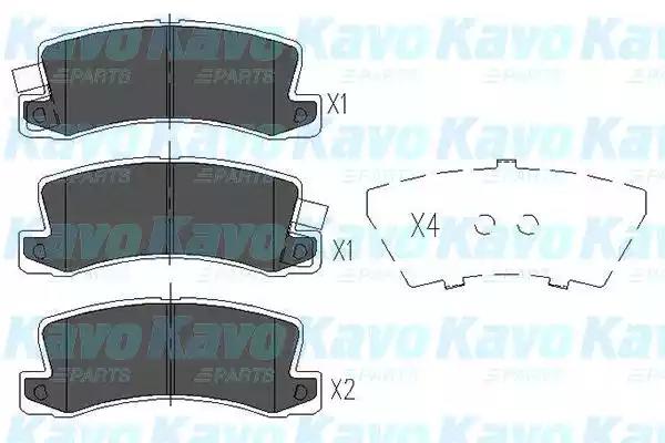 Комплект тормозных колодок, дисковый тормоз KAVO PARTS KBP-9022 - Фото #1