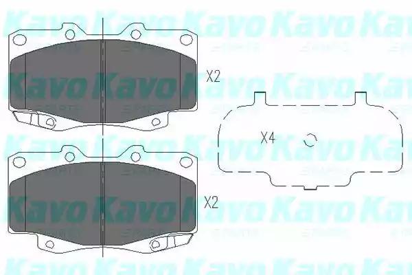 Комплект тормозных колодок, дисковый тормоз KAVO PARTS KBP-9096 - Фото #1