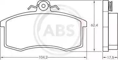 Комплект тормозных колодок, дисковый тормоз A.B.S. 36576 - Фото #1