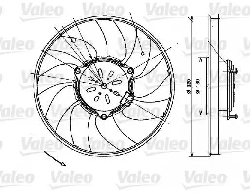 Вентилятор, охлаждение двигателя VALEO 696082 - Фото #1