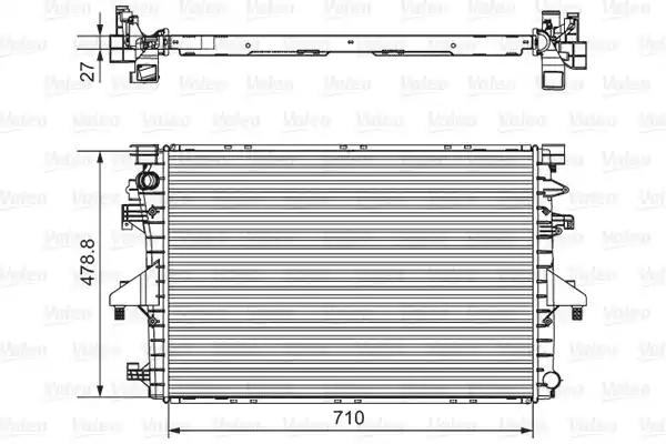 Радиатор, охлаждение двигателя VALEO 701654 - Фото #1