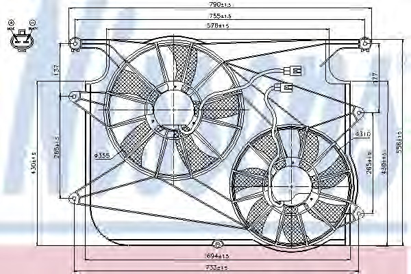 Вентилятор, охлаждение двигателя NISSENS 85610 - Фото #1