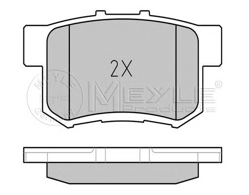 Комплект тормозных колодок, дисковый тормоз MEYLE 025 217 1914/W - Фото #1