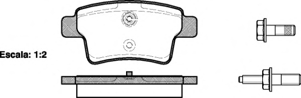 Комплект тормозных колодок, дисковый тормоз ROADHOUSE 21241.00 - Фото #1