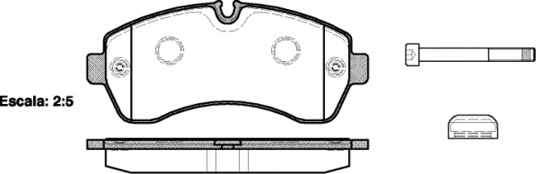 Комплект тормозных колодок, дисковый тормоз ROADHOUSE 21243.00 - Фото #1