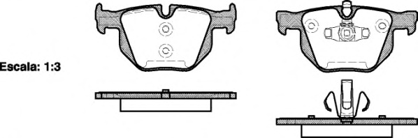 Комплект тормозных колодок, дисковый тормоз ROADHOUSE 2381.70 - Фото #1