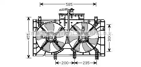 Вентилятор, охолодження двигуна AVA QUALITY COOLING MZ7537 - Фото #1