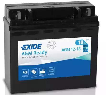 Стартерная аккумуляторная батарея EXIDE AGM12-18 - Фото #1