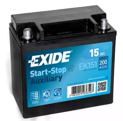 Стартерная аккумуляторная батарея EXIDE EK151 - Фото #1