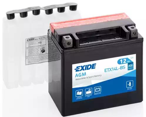 Стартерна акумуляторна батарея | Стартерна акумуляторна батарея EXIDE ETX14L-BS - Фото #2