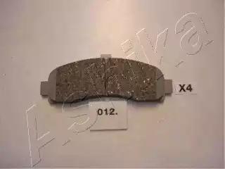 Комплект тормозных колодок, дисковый тормоз ASHIKA 50-00-012 - Фото #1